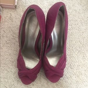 Purple Peep Toe High Heels Size 6